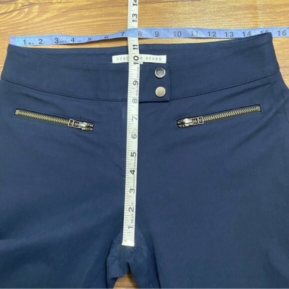 Veronica Beard Metro Cropped Kick Flare Pant in Dark‎ Navy Women Size 6 - Picture 7 of 11